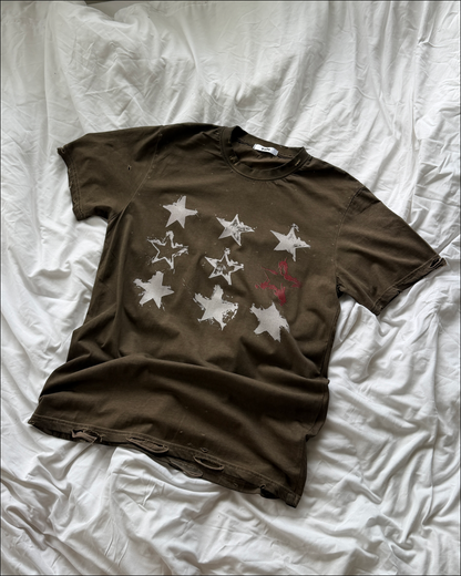 ダメージウォッシュスターTシャツ TO2539
