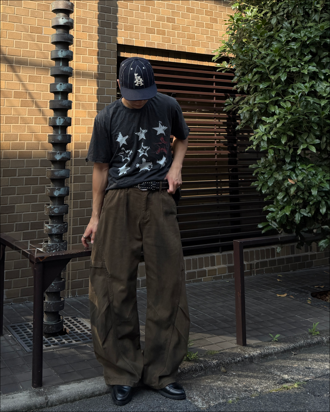 ダメージウォッシュスターTシャツ TO2539