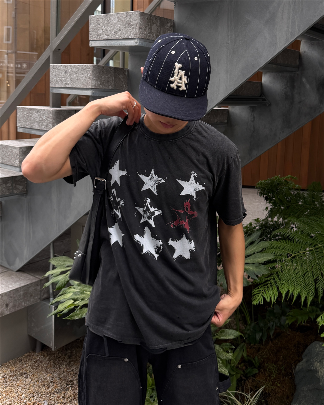 ダメージウォッシュスターTシャツ TO2539