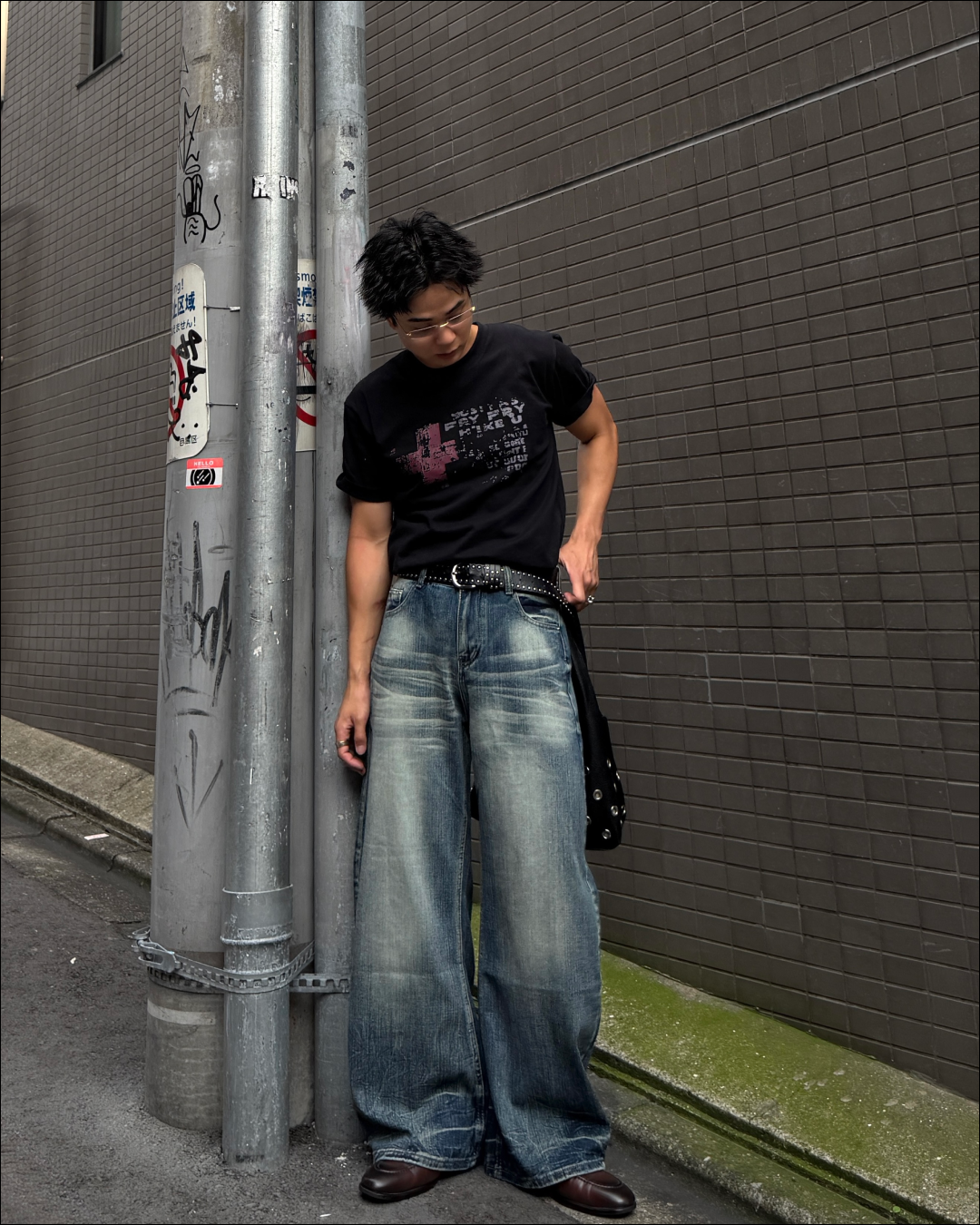 グランジフェードプリントTシャツ TO2623
