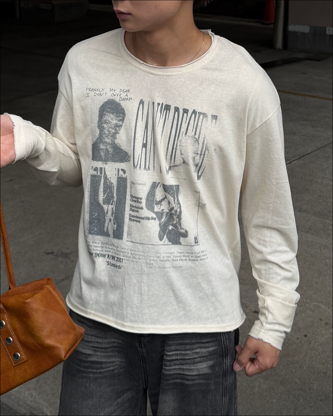 フェードスラブカットオフショートロングTシャツ TO2898