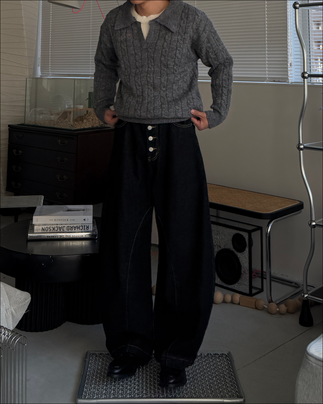 フェイクレイヤードショートニット TO3069