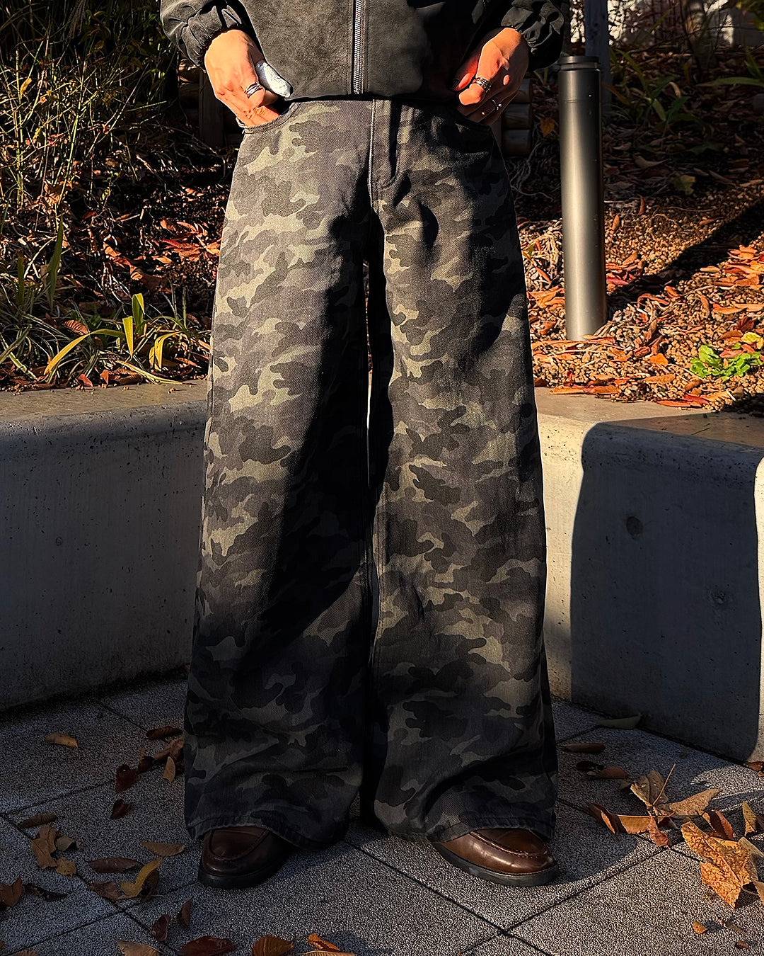 ライトオンスカモフラバギーデニム TO4001