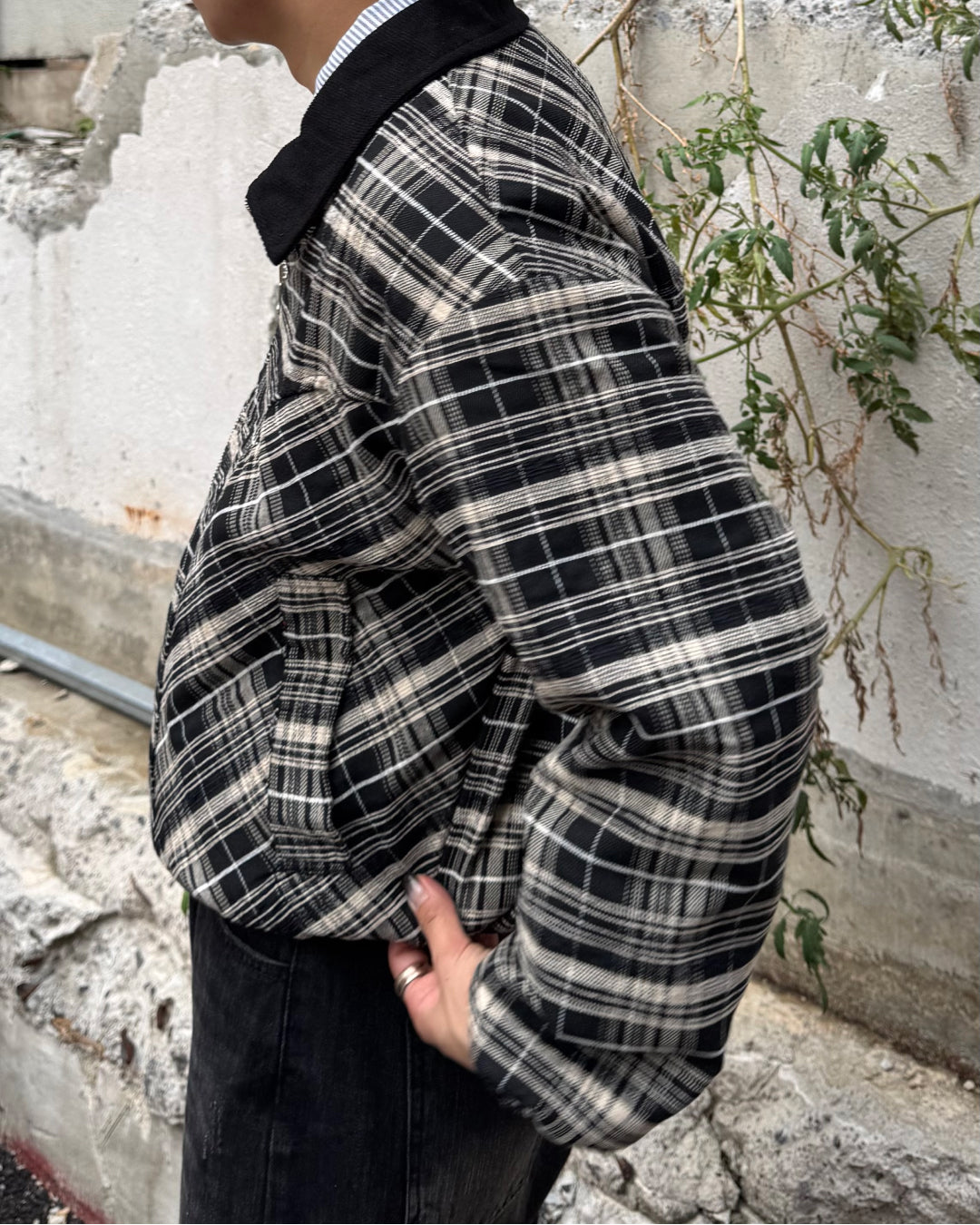 ブルゾン ※akko※様 即納】リバーシブルツイードコーデュロイショートブルゾン TO5004