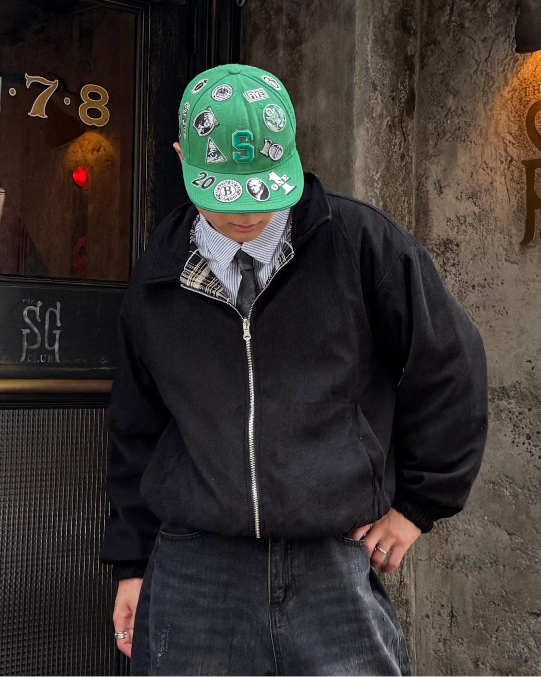 【即納】リバーシブルツイードコーデュロイショートブルゾン TO5004