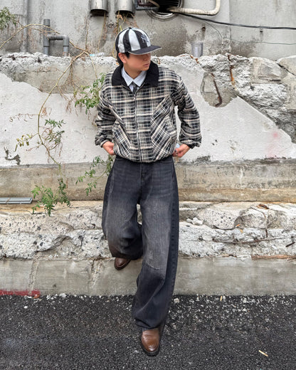 【即納】リバーシブルツイードコーデュロイショートブルゾン TO5004