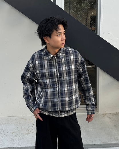 【即納】リバーシブルチェックブルゾン TO5009