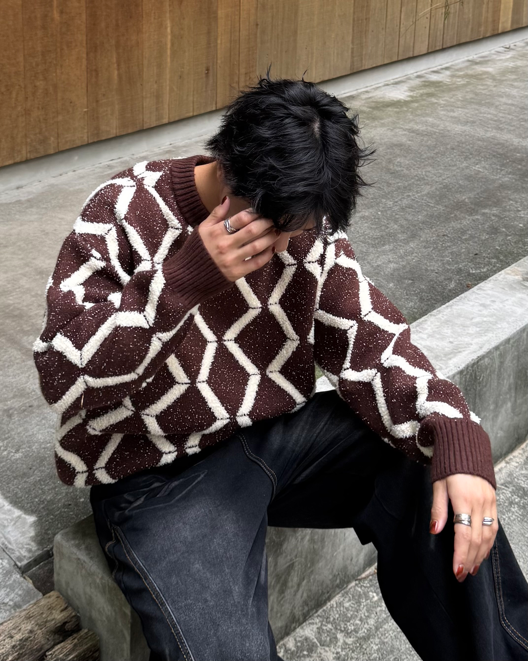 【即納】ユニセックス3カラーネップニット TO5016