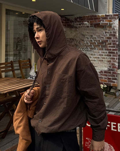 【即納】Wコードフードシャツ TO5049