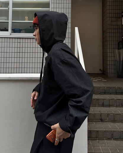 【即納】Wコードフードシャツ TO5049