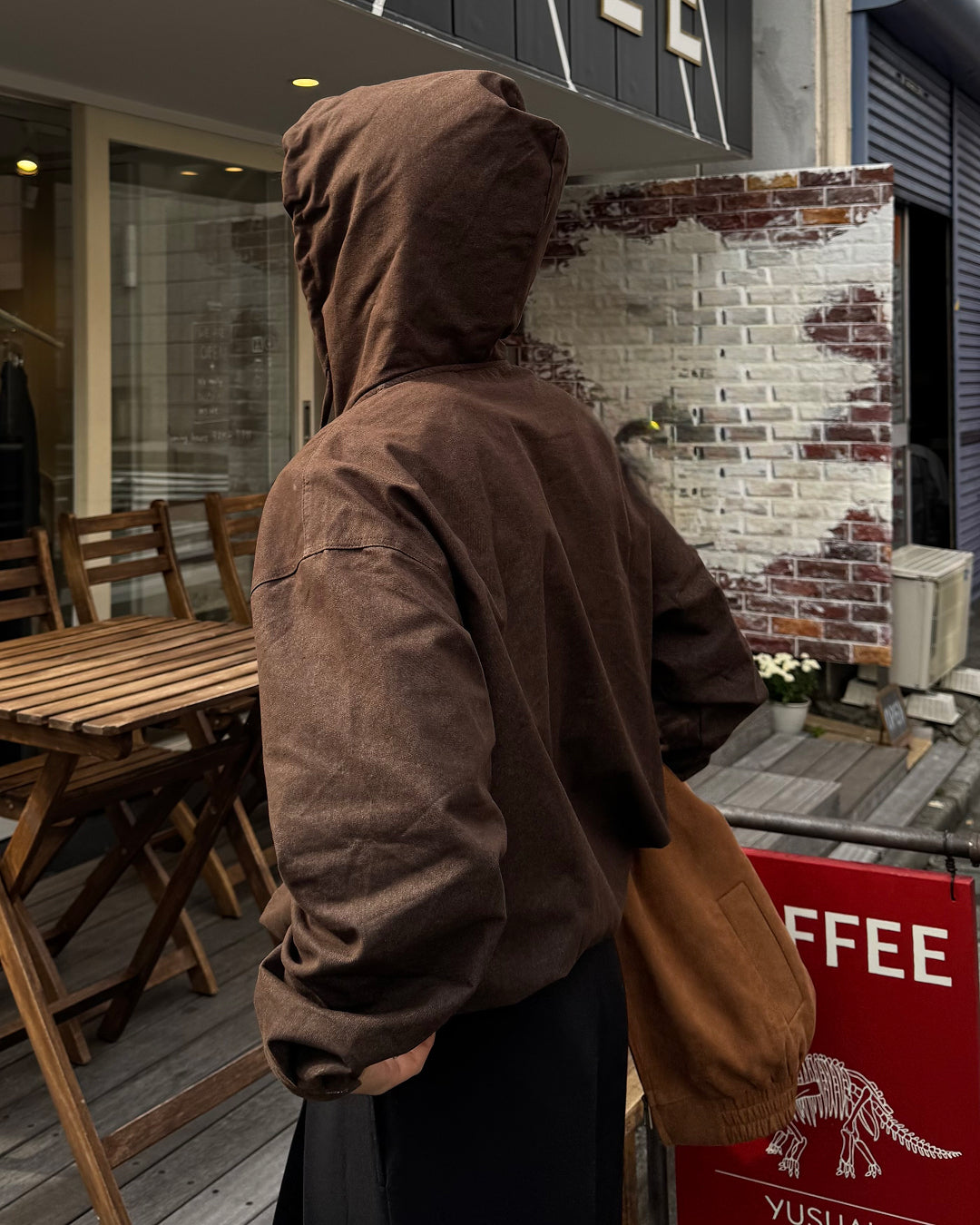 【即納】Wコードフードシャツ TO5049