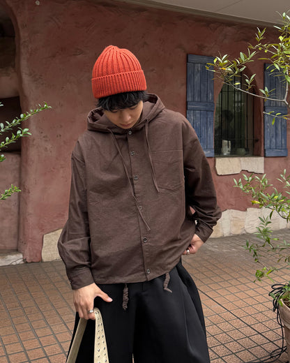 【即納】Wコードフードシャツ TO5049