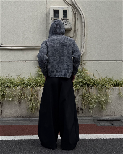 【即納】ミックスカラーダブルジップニットパーカー TO5053