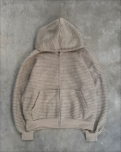 【即納】シャギーボーダーショートジップフーディー TO5058