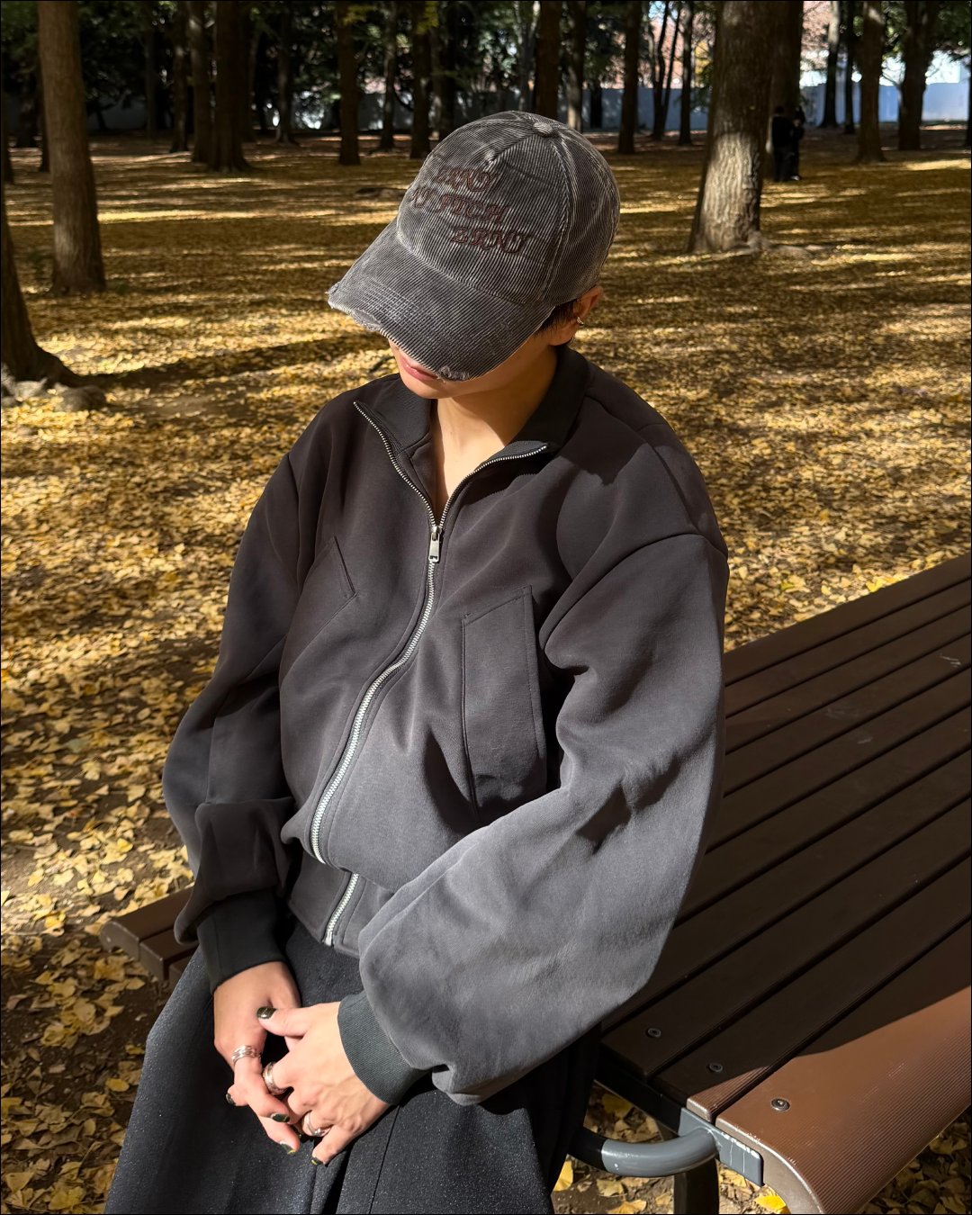 【即納】スタンドネックスウェットショートブルゾン TO5060