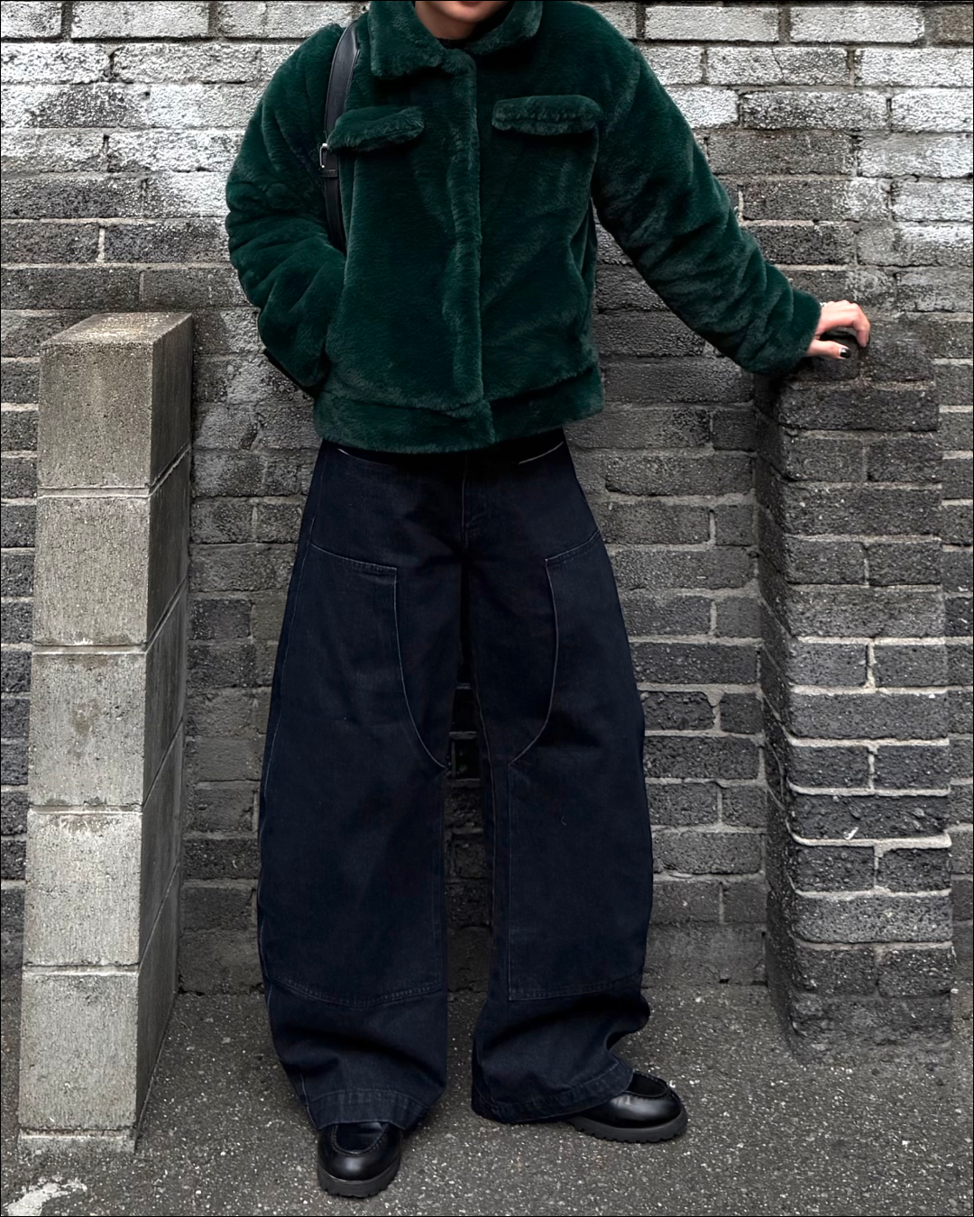 即納】ダブルニーポケットディープインディゴカーブデニム TO5064