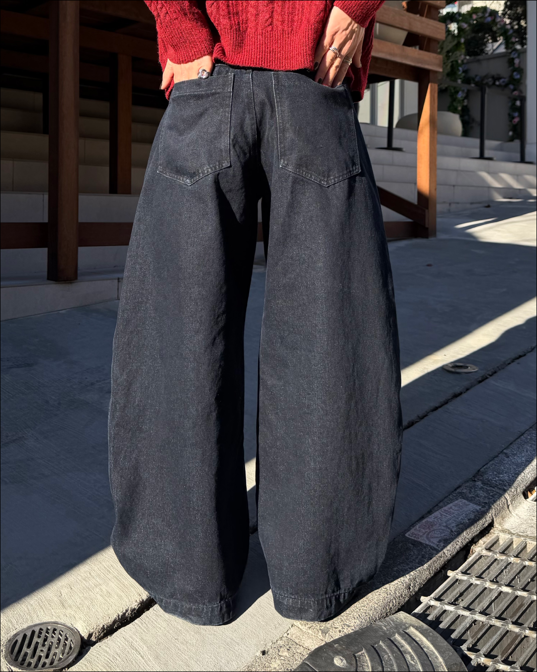 即納】ダブルニーポケットディープインディゴカーブデニム TO5064