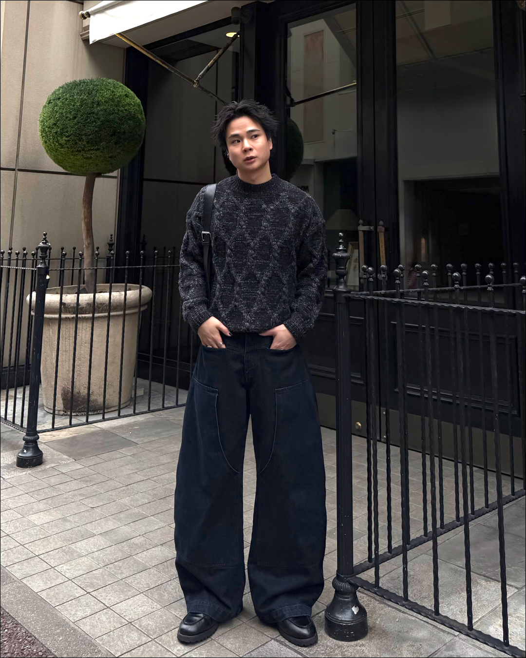 即納】ダブルニーポケットディープインディゴカーブデニム TO5064