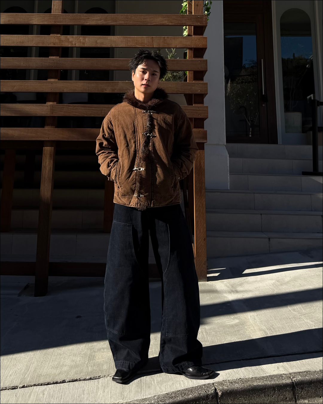 即納】ダブルニーポケットディープインディゴカーブデニム TO5064