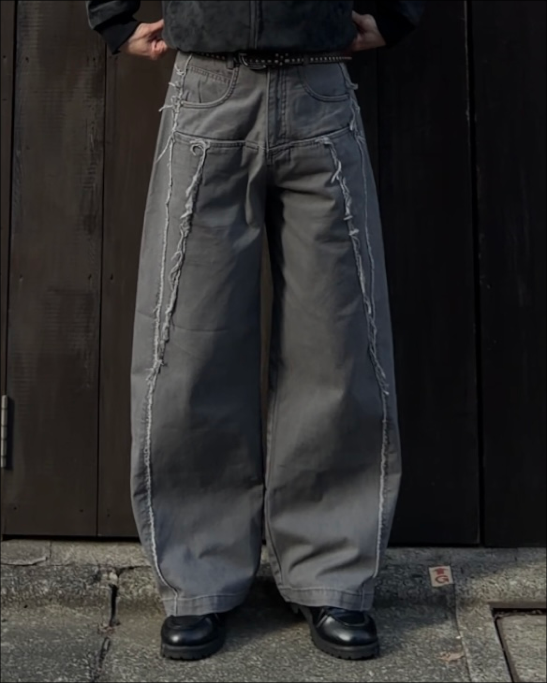 【即納】6ポケットフリンジデニムパンツ TO5065