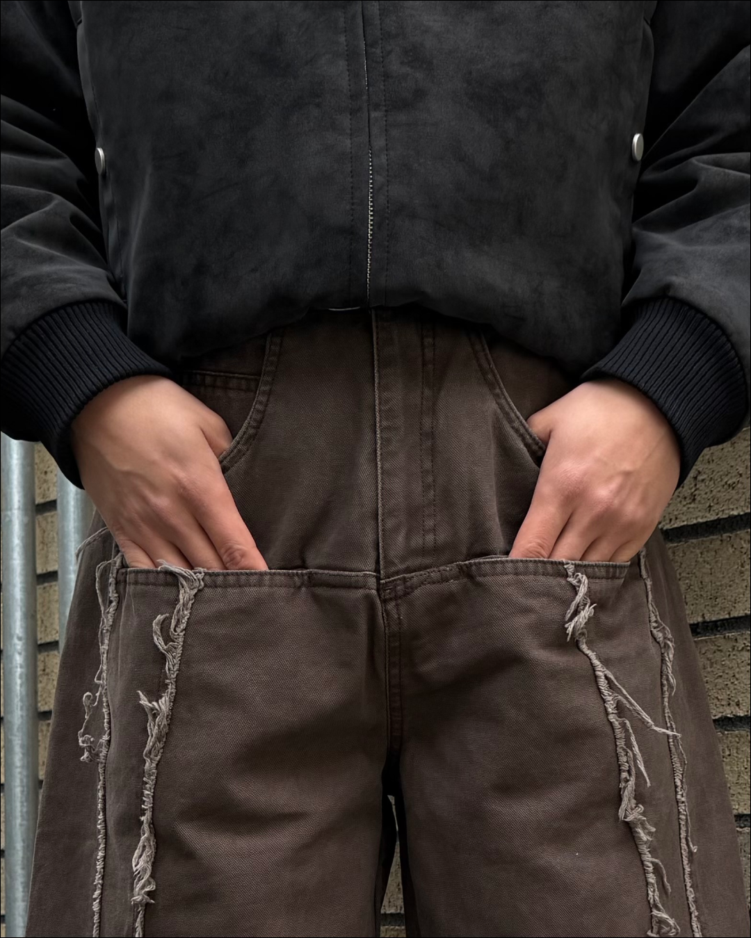 【即納】6ポケットフリンジデニムパンツ TO5065