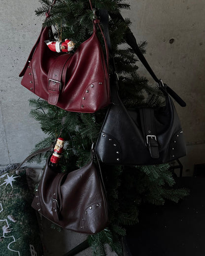 【即納】3wayフォールレザースタッズバッグ TO5068