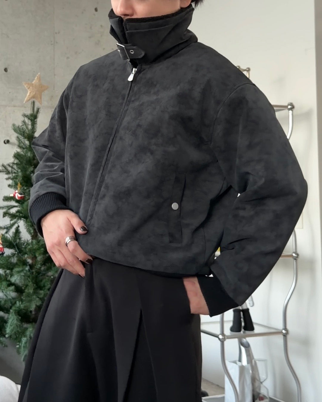 3wayボア襟キルティングジャケット TO1579