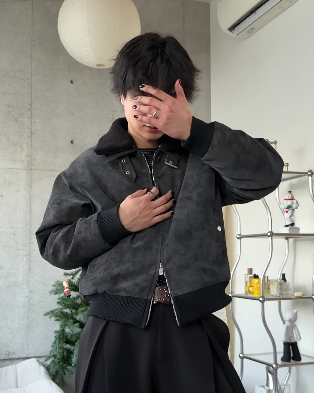 3wayボア襟キルティングジャケット TO1579