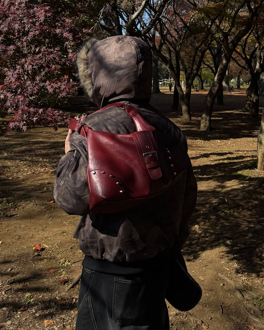 【即納】3wayフォールレザースタッズバッグ TO5068