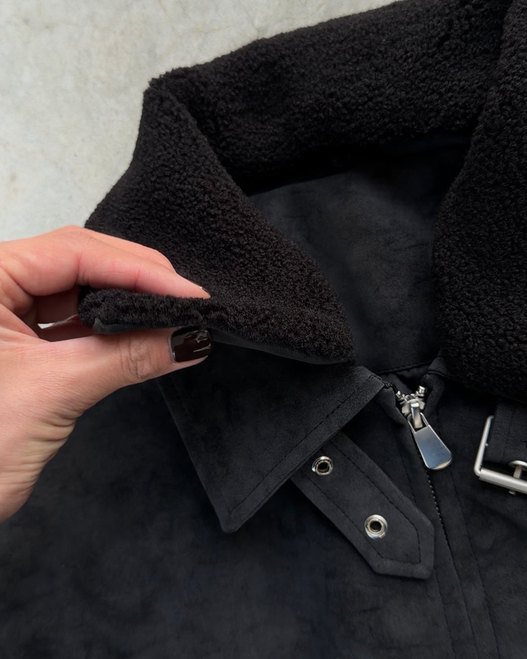 3wayボア襟キルティングジャケット TO1579