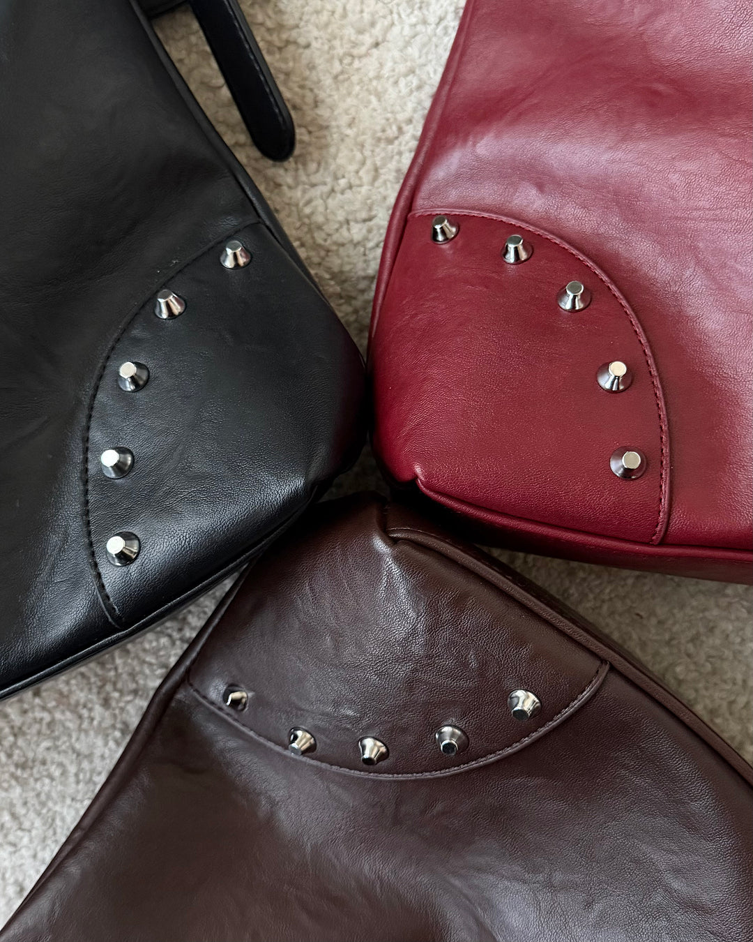 【即納】3wayフォールレザースタッズバッグ TO5068