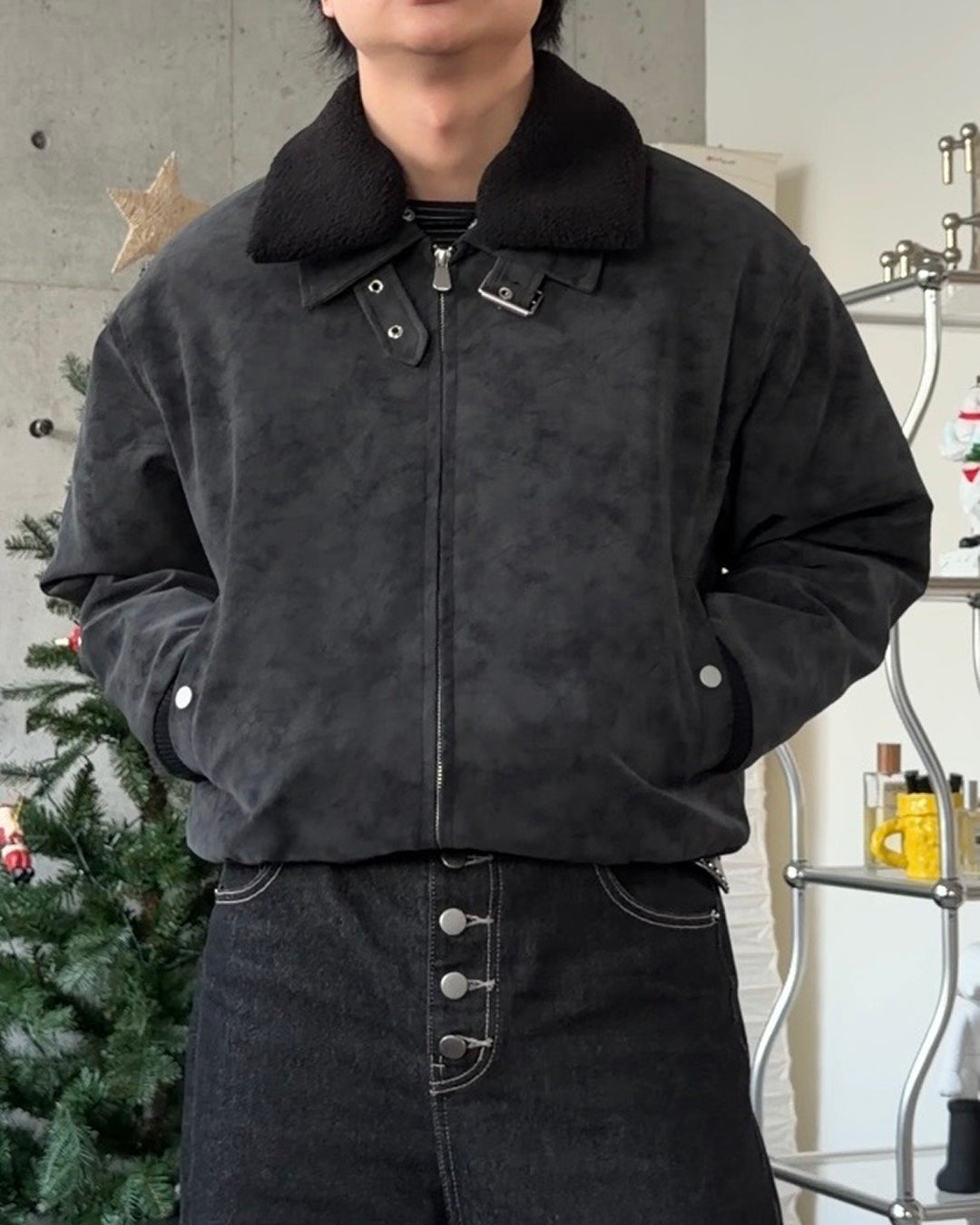 3wayボア襟キルティングジャケット TO1579