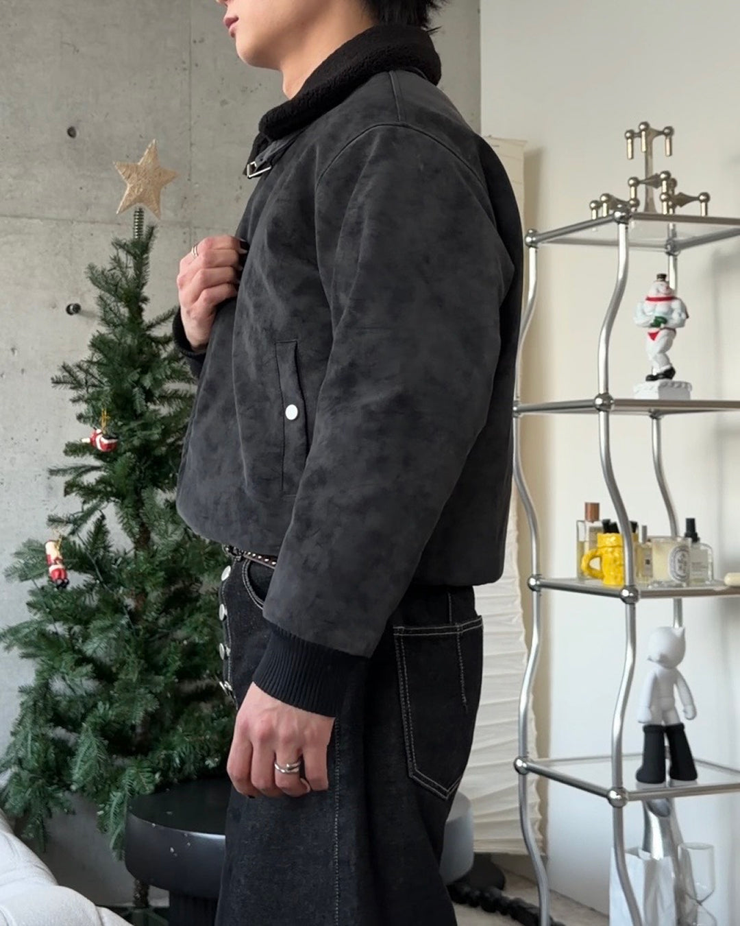 3wayボア襟キルティングジャケット TO1579