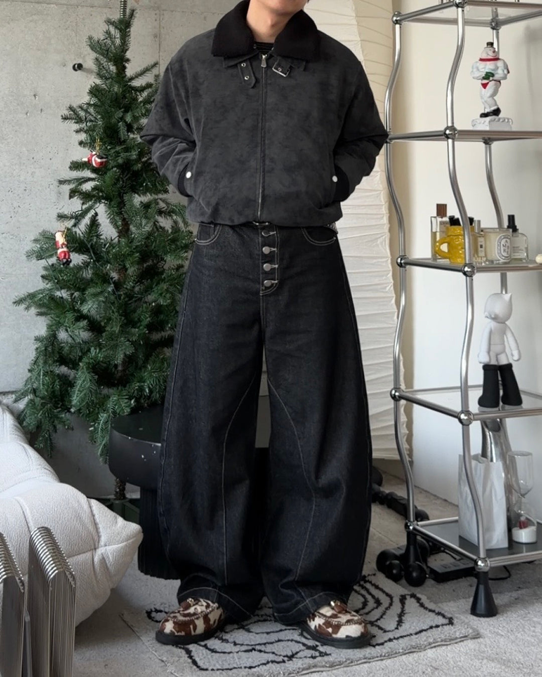 3wayボア襟キルティングジャケット TO1579