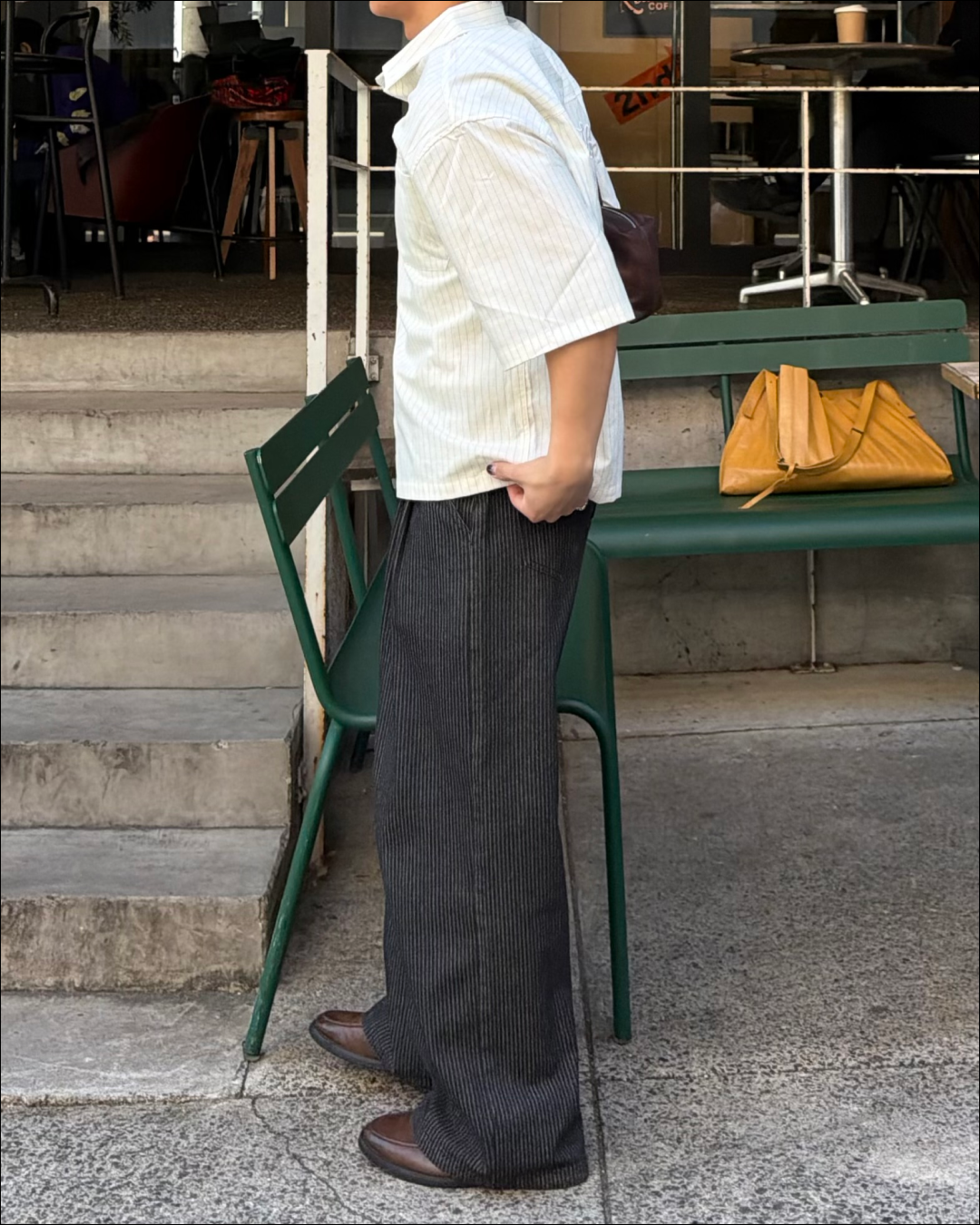 【即納】エンブロイダリーストライプショートシャツ TO5071