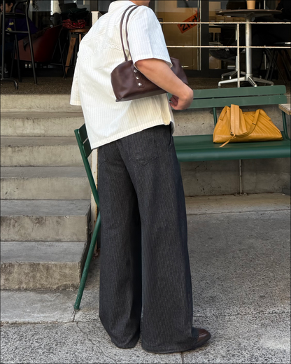 【即納】エンブロイダリーストライプショートシャツ TO5071