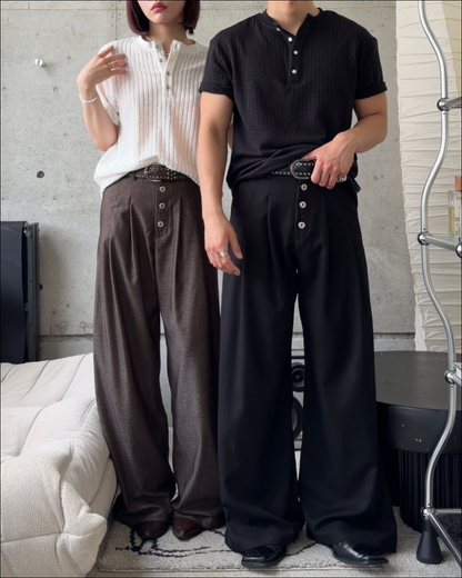 【即納】2タックシンチバッグベルトスラックス TO5074