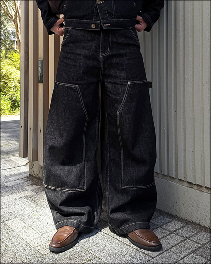 【即納】ステッチダブルニーペインターデニム TO5077