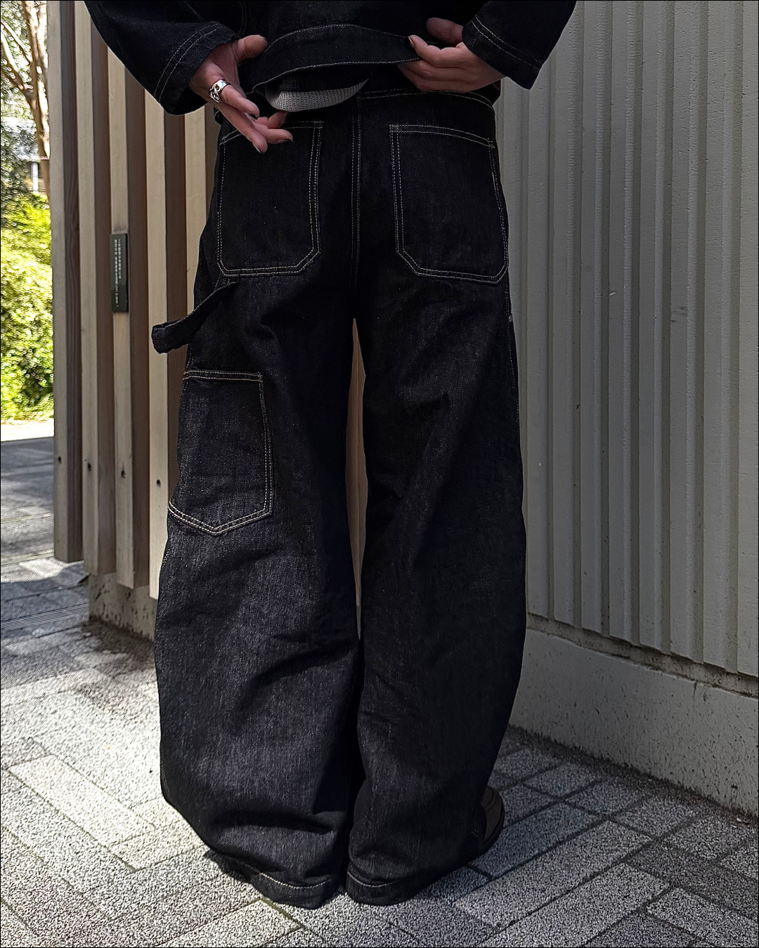 【即納】ステッチダブルニーペインターデニム TO5077