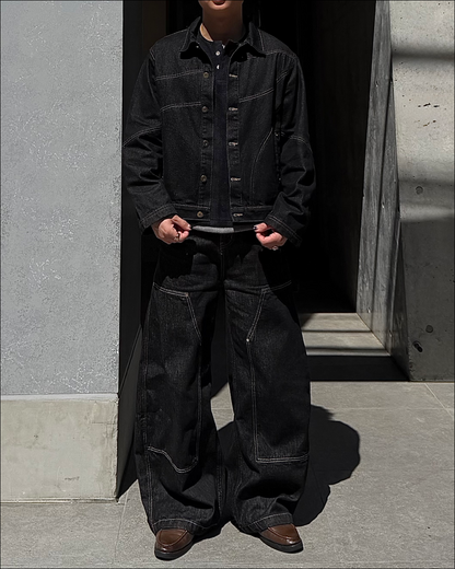 【即納】ステッチダブルニーペインターデニム TO5077