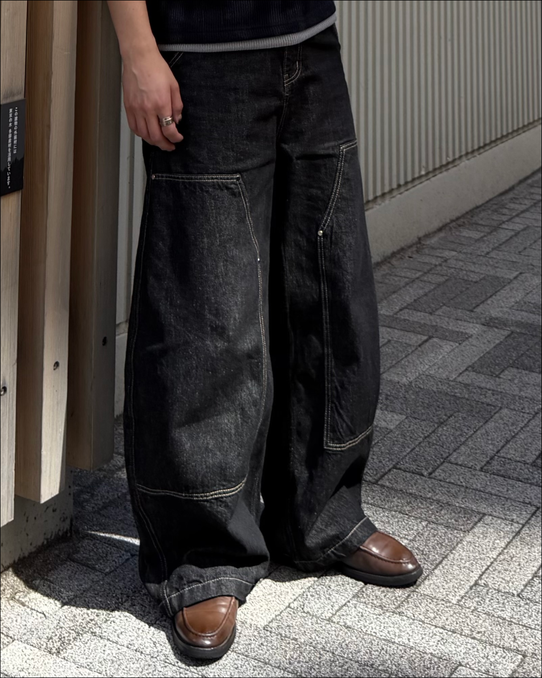 【即納】ステッチダブルニーペインターデニム TO5077