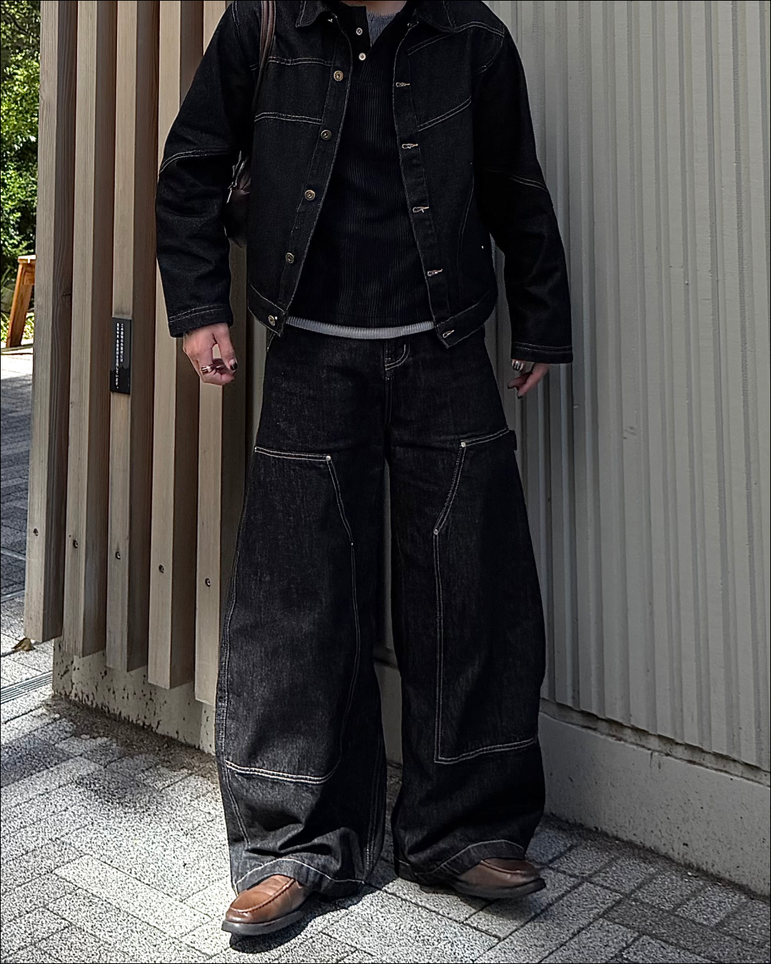 【即納】ステッチダブルニーペインターデニム TO5077