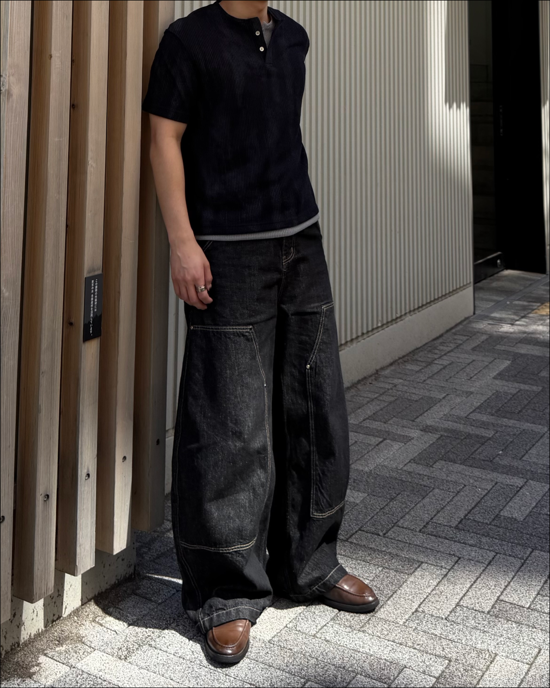 【即納】ステッチダブルニーペインターデニム TO5077