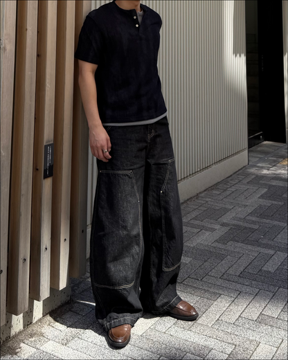 【即納】ステッチダブルニーペインターデニム TO5077