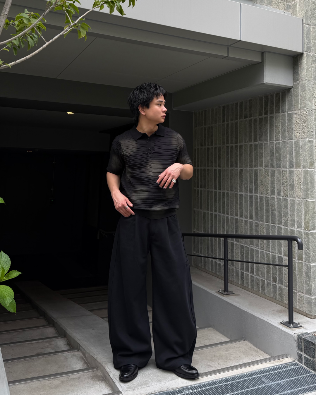 【即納】ベルトループスウェットカーブスラックス TO5078