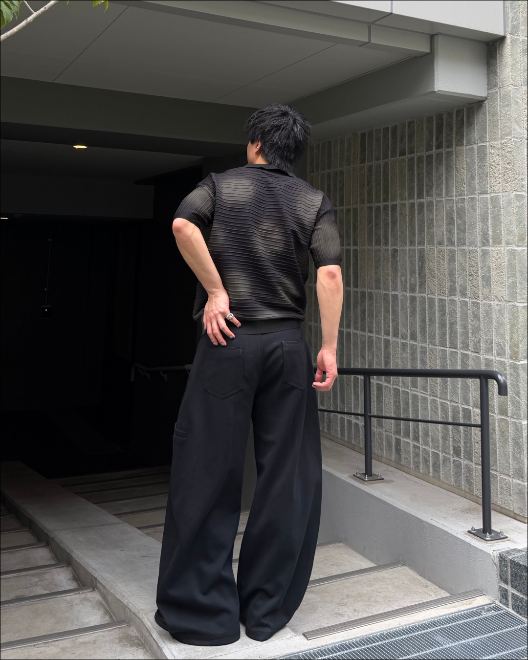 【即納】ベルトループスウェットカーブスラックス TO5078