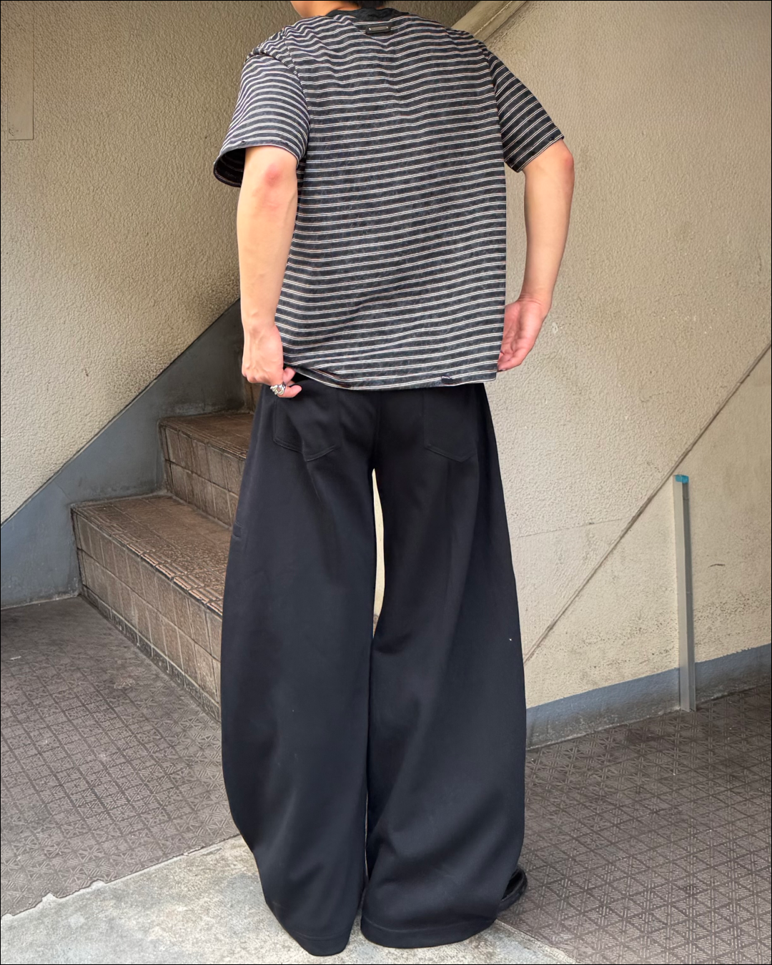 【即納】ベルトループスウェットカーブスラックス TO5078