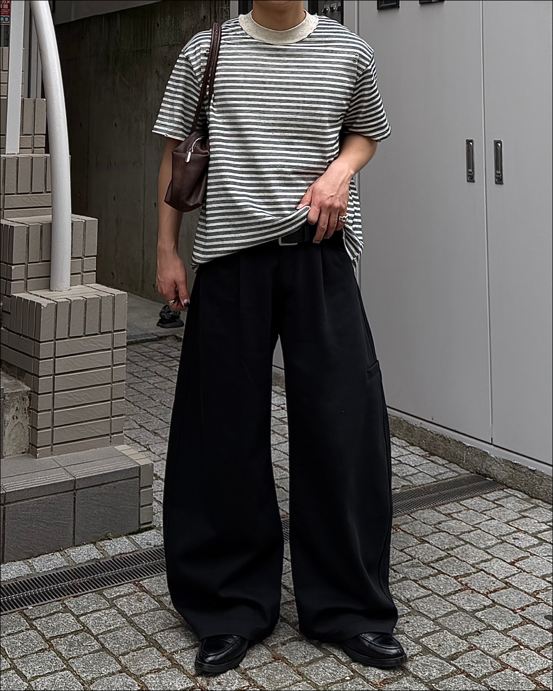 【即納】ベルトループスウェットカーブスラックス TO5078