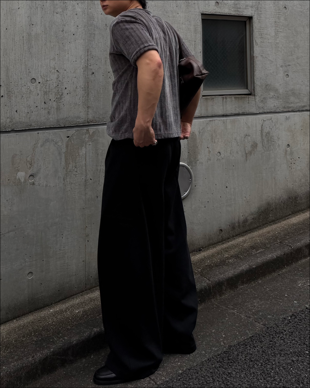 【即納】ベルトループスウェットカーブスラックス TO5078