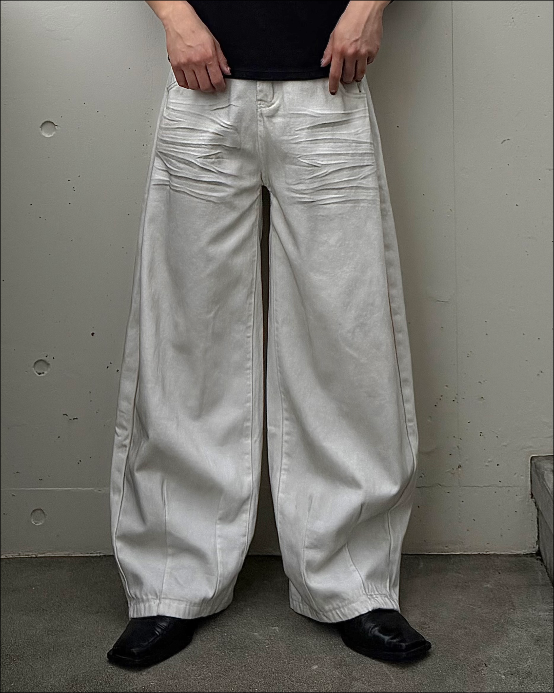 【即納】ダーティーウォッシュホワイトデニム TO5083